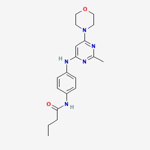 molecular formula C19H25N5O2 B4466751 N-(4-{[2-METHYL-6-(MORPHOLIN-4-YL)PYRIMIDIN-4-YL]AMINO}PHENYL)BUTANAMIDE 