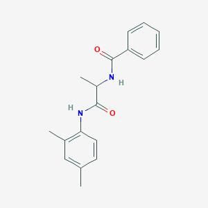 molecular formula C18H20N2O2 B4466758 N-{2-[(2,4-dimethylphenyl)amino]-1-methyl-2-oxoethyl}benzamide 