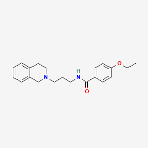 molecular formula C21H26N2O2 B4466780 N-[3-(3,4-dihydro-2(1H)-isoquinolinyl)propyl]-4-ethoxybenzamide 