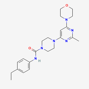 molecular formula C22H30N6O2 B4466799 N-(4-ETHYLPHENYL)-4-[2-METHYL-6-(MORPHOLIN-4-YL)PYRIMIDIN-4-YL]PIPERAZINE-1-CARBOXAMIDE 