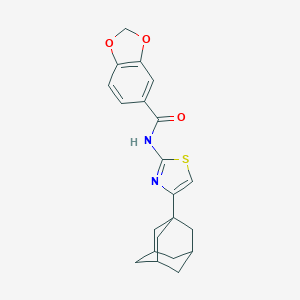 molecular formula C21H22N2O3S B446680 N-[4-(1-adamantyl)-1,3-thiazol-2-yl]-1,3-benzodioxole-5-carboxamide 