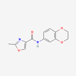 molecular formula C13H12N2O4 B4466819 N-(2,3-dihydro-1,4-benzodioxin-6-yl)-2-methyl-1,3-oxazole-4-carboxamide 