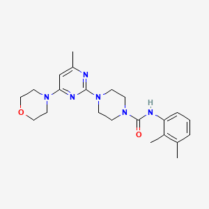 molecular formula C22H30N6O2 B4466832 N-(2,3-dimethylphenyl)-4-[4-methyl-6-(4-morpholinyl)-2-pyrimidinyl]-1-piperazinecarboxamide 