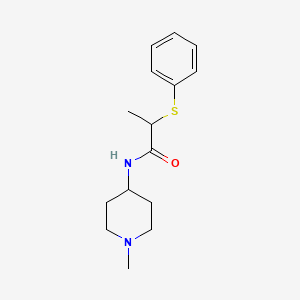 molecular formula C15H22N2OS B4466865 N-(1-methyl-4-piperidinyl)-2-(phenylthio)propanamide 