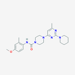 molecular formula C23H32N6O2 B4466882 N-(4-methoxy-2-methylphenyl)-4-[6-methyl-2-(1-piperidinyl)-4-pyrimidinyl]-1-piperazinecarboxamide 