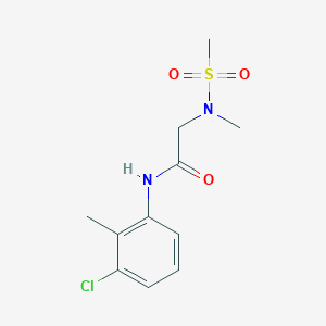 molecular formula C11H15ClN2O3S B4466909 N-(3-chloro-2-methylphenyl)-2-[methyl(methylsulfonyl)amino]acetamide 