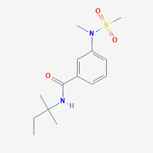 molecular formula C14H22N2O3S B4466942 N-(2-METHYLBUTAN-2-YL)-3-(N-METHYLMETHANESULFONAMIDO)BENZAMIDE 