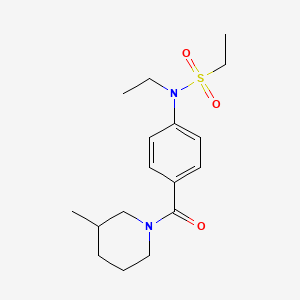 molecular formula C17H26N2O3S B4466983 N-ETHYL-N-[4-(3-METHYLPIPERIDINE-1-CARBONYL)PHENYL]ETHANE-1-SULFONAMIDE 
