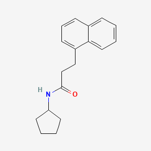 molecular formula C18H21NO B4467030 N-cyclopentyl-3-(1-naphthyl)propanamide 