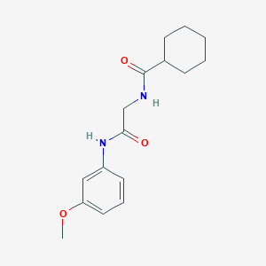 molecular formula C16H22N2O3 B4467065 N-{2-[(3-methoxyphenyl)amino]-2-oxoethyl}cyclohexanecarboxamide 