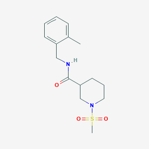 molecular formula C15H22N2O3S B4467070 N-(2-methylbenzyl)-1-(methylsulfonyl)-3-piperidinecarboxamide 