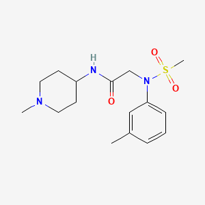 molecular formula C16H25N3O3S B4467091 N~2~-(3-methylphenyl)-N~1~-(1-methyl-4-piperidinyl)-N~2~-(methylsulfonyl)glycinamide 