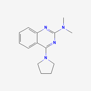 molecular formula C14H18N4 B4467154 N,N-dimethyl-4-(1-pyrrolidinyl)-2-quinazolinamine 