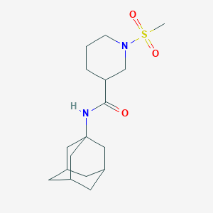 molecular formula C17H28N2O3S B4467155 N-1-adamantyl-1-(methylsulfonyl)-3-piperidinecarboxamide 