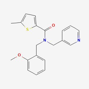 molecular formula C20H20N2O2S B4467160 N-(2-methoxybenzyl)-5-methyl-N-(pyridin-3-ylmethyl)thiophene-2-carboxamide 