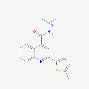 molecular formula C19H20N2OS B446722 N-(butan-2-yl)-2-(5-methylthiophen-2-yl)quinoline-4-carboxamide 