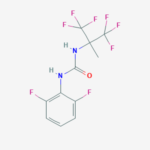 molecular formula C11H8F8N2O B446724 N-(2,6-difluorophenyl)-N'-[2,2,2-trifluoro-1-methyl-1-(trifluoromethyl)ethyl]urea 