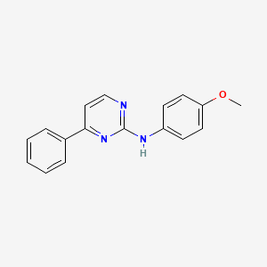 molecular formula C17H15N3O B4467267 N-(4-methoxyphenyl)-4-phenylpyrimidin-2-amine 