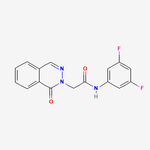 molecular formula C16H11F2N3O2 B4467293 N-(3,5-difluorophenyl)-2-(1-oxo-2(1H)-phthalazinyl)acetamide 