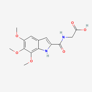 molecular formula C14H16N2O6 B4467299 N-[(5,6,7-trimethoxy-1H-indol-2-yl)carbonyl]glycine 