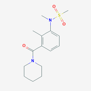 molecular formula C15H22N2O3S B4467363 N-methyl-N-[2-methyl-3-(piperidine-1-carbonyl)phenyl]methanesulfonamide 