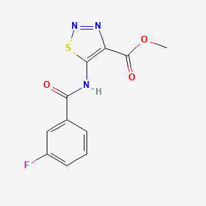 molecular formula C11H8FN3O3S B4467391 methyl 5-[(3-fluorobenzoyl)amino]-1,2,3-thiadiazole-4-carboxylate 