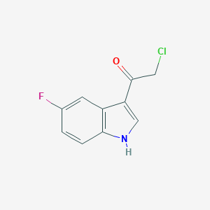 molecular formula C10H7ClFNO B044674 2-chloro-1-(5-fluoro-1H-indol-3-yl)ethanone CAS No. 115027-06-0