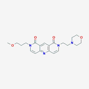 molecular formula C21H26N4O4 B4467487 2-(3-methoxypropyl)-8-(2-morpholinoethyl)pyrido[4,3-b][1,6]naphthyridine-1,9(2H,8H)-dione 