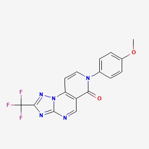 molecular formula C16H10F3N5O2 B4467590 7-(4-methoxyphenyl)-2-(trifluoromethyl)pyrido[3,4-e][1,2,4]triazolo[1,5-a]pyrimidin-6(7H)-one 