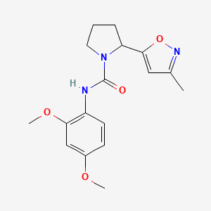 molecular formula C17H21N3O4 B4467665 N-(2,4-dimethoxyphenyl)-2-(3-methyl-1,2-oxazol-5-yl)pyrrolidine-1-carboxamide 
