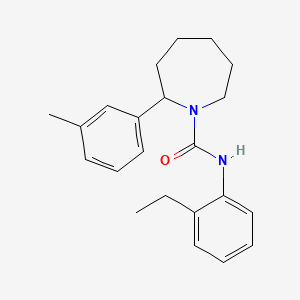 molecular formula C22H28N2O B4467705 N-(2-ethylphenyl)-2-(3-methylphenyl)azepane-1-carboxamide 