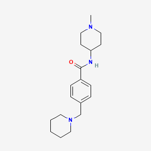 molecular formula C19H29N3O B4467719 N-(1-methyl-4-piperidinyl)-4-(1-piperidinylmethyl)benzamide 
