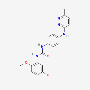 molecular formula C20H21N5O3 B4467745 N-(2,5-dimethoxyphenyl)-N'-{4-[(6-methyl-3-pyridazinyl)amino]phenyl}urea 