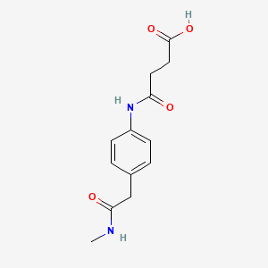 molecular formula C13H16N2O4 B4467808 4-({4-[2-(methylamino)-2-oxoethyl]phenyl}amino)-4-oxobutanoic acid 