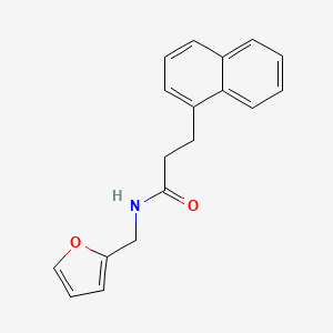 molecular formula C18H17NO2 B4467827 N-(2-furylmethyl)-3-(1-naphthyl)propanamide 