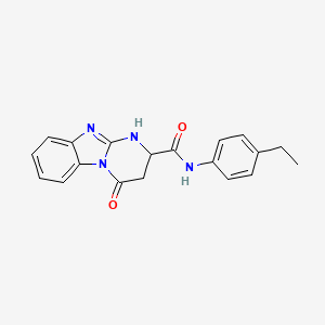molecular formula C19H18N4O2 B4467925 N-(4-ethylphenyl)-4-oxo-1,2,3,4-tetrahydropyrimido[1,2-a]benzimidazole-2-carboxamide 