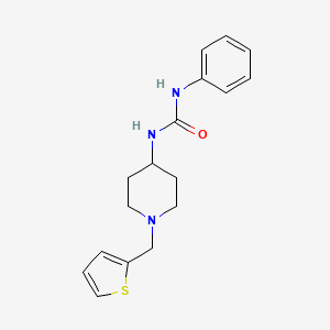 molecular formula C17H21N3OS B4468008 N-PHENYL-N'-[1-(2-THIENYLMETHYL)-4-PIPERIDYL]UREA 