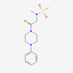 molecular formula C14H21N3O3S B4468062 N-methyl-N-[2-oxo-2-(4-phenylpiperazin-1-yl)ethyl]methanesulfonamide 