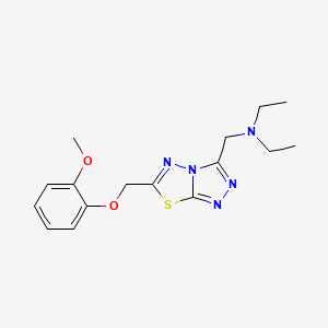 molecular formula C16H21N5O2S B4468099 N-ethyl-N-({6-[(2-methoxyphenoxy)methyl][1,2,4]triazolo[3,4-b][1,3,4]thiadiazol-3-yl}methyl)ethanamine 
