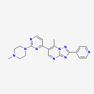 molecular formula C20H21N9 B4468145 7-Methyl-6-[2-(4-methylpiperazino)-4-pyrimidinyl]-2-(4-pyridyl)[1,2,4]triazolo[1,5-a]pyrimidine 