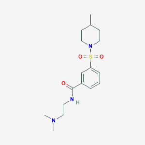 molecular formula C17H27N3O3S B4468149 N-[2-(dimethylamino)ethyl]-3-[(4-methylpiperidin-1-yl)sulfonyl]benzamide 