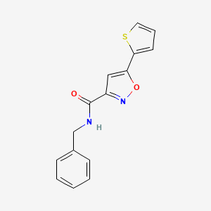 molecular formula C15H12N2O2S B4468198 N-benzyl-5-(2-thienyl)-3-isoxazolecarboxamide 