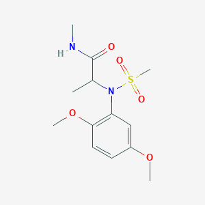 molecular formula C13H20N2O5S B4468205 N~2~-(2,5-dimethoxyphenyl)-N~1~-methyl-N~2~-(methylsulfonyl)alaninamide 