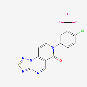 molecular formula C16H9ClF3N5O B4468220 7-[4-chloro-3-(trifluoromethyl)phenyl]-2-methylpyrido[3,4-e][1,2,4]triazolo[1,5-a]pyrimidin-6(7H)-one 