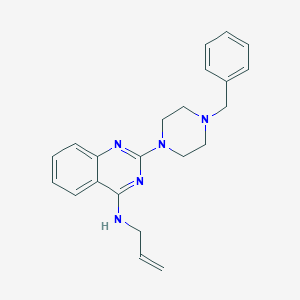 molecular formula C22H25N5 B4468245 N-allyl-2-(4-benzyl-1-piperazinyl)-4-quinazolinamine 