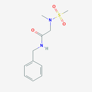 molecular formula C11H16N2O3S B4468259 N-benzyl-2-[methyl(methylsulfonyl)amino]acetamide 