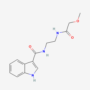 molecular formula C14H17N3O3 B4468283 N-{2-[(methoxyacetyl)amino]ethyl}-1H-indole-3-carboxamide 