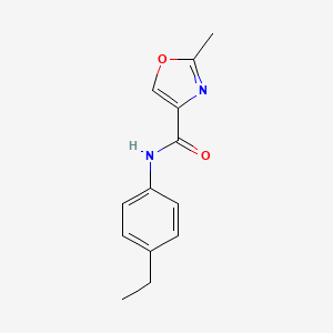 molecular formula C13H14N2O2 B4468299 N-(4-ethylphenyl)-2-methyl-1,3-oxazole-4-carboxamide 