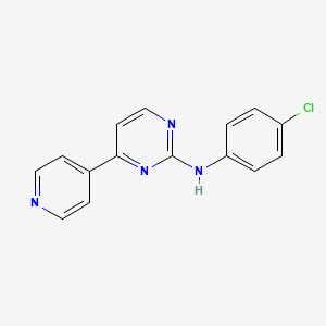 molecular formula C15H11ClN4 B4468348 N-(4-chlorophenyl)-4-(4-pyridinyl)-2-pyrimidinamine 