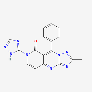 molecular formula C17H12N8O B4468358 2-methyl-9-phenyl-7-(1H-1,2,4-triazol-5-yl)pyrido[4,3-d][1,2,4]triazolo[1,5-a]pyrimidin-8(7H)-one 